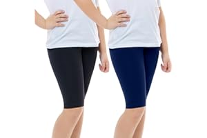 Geyuwoz Mädchen Kurze Leggings Kinder Radlerhose aus Baumwolle Sommer Dünn Shorts für Mädchen Unter Rock Unterhosen Kurze Leggings Shorts 1/2er Pack Schwarze Weiß Dunkelblau