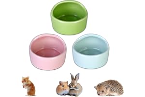 DYOUEN 3 Stück Hamster Keramik Futterschalen Set Kleintiere Keramische Näpfe Meerschweinchen Futternapf Rennmaus zwerghamster Mäuse Anti-Biss Zubehör