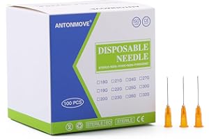 ANTONMOVE Dispensing Accessories Stainless Steel Industrial Pipes Laboratory Supplies 100pcs (25G 1inch/25mm)