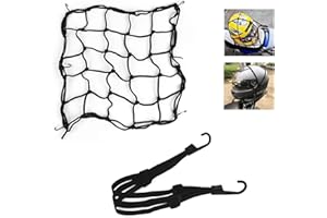 ‎HINATAA HINATAA Motorrad-Gepäcknetz und Helm-Gummiseil, einziehbares elastisches Seil mit Haken