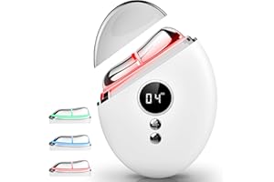 Ehomfory EMS Gua Sha, Gesichtsmassagegerät Gua Sha Elektrisch mit Smart 3 Modi Anti-Falten Schönheit Gerät, EMS Gesichtsmassage mit Vibration & Wärme für Gesichtsstraffung, Anti Falten Anti Aging