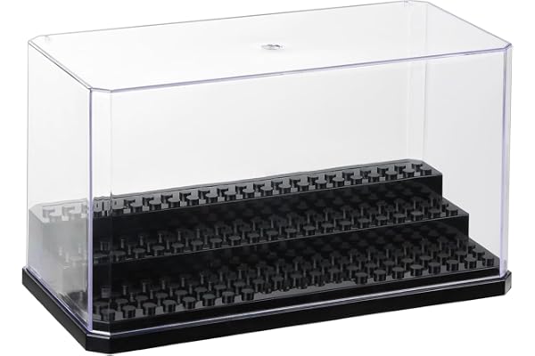 Vitrinskåp för akryl, akrylbyggsats, displaybox, dammtät skyddsvitrinskåp, för minifigurer, dammsäkert vitrinskåp för byggste