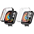 TUTUO [2 Pezzi Cover Compatibile con Xiaomi Redmi Watch 2 Lite, Custodia Ultra Sottile in TPU Con Pellicola Protettiva, Anti-