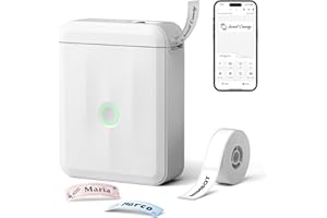 NIIMBOT D110 Mini etiquetadora con Etiquetas, Impresora de Etiquetas Bluetooth, aplicación versátil con más de 60 Caracteres y más de 1000 Iconos, para organizar el hogar, la Cocina, la Escuela y la