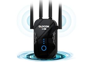 QLOCOM 2024 Nuova Ripetitore WiFi Potente per Casa 1200Mbps, Amplificatore WiFi Dual Band 5GHz & 2.4GHz Ripetitore Segnale WiFi con WPS, WiFi Extender Compatibile con Modem Router