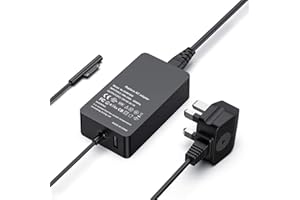 ATLZXL Surface Pro Charger Surface Laptop Charger 65W 15V 4A Power Supply Compatible Microsoft Surface Pro X/9/8/7/6/5/4/3 Surface Laptop1/2/3/4 Surface Go1/2/3 Surface Book 1/2/3 with USB Charging Port