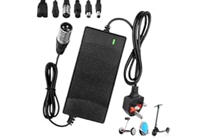 Rppiup 42v 2A Electric Scooter Charger,Hoverboard Charger with 6 Connections, Fast Charging Electric Bike Chargers for Li-Ion Battery, for Mobility Wheelchair, Bike, MobilityScooter