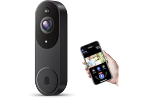 Aiwit Video Doorbell Camera Wireless, Indoor/Outdoor Surveillance Cam, Smart AI Human Detection, Live View, 2-Way Audio, Night Vision, Cloud Storage, 2.4G WiFi