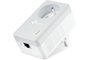 TP-Link CPL 600 Mbps avec Prise Intégrée et Ports Ethernet, Prise CPL, compatible avec tous les Anciens Modèles et toutes les box internet, TL-PA4015P Blanc
