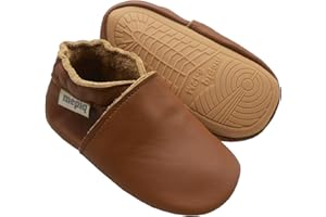 mepiq Krabbelschuhe Baby Lauflernschuhe lederpatschen Jungen Mädchen Weicher Leder Kleinkind Rutschfeste Lederschuhe 6-24 Monate