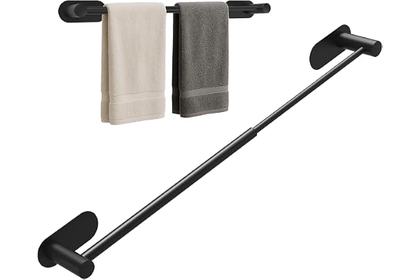 Alyvisun Självhäftande Handdukshängare, Rostfri Handdukshållare, Utdragbar från 37 cm till 57,5 cm, Väggmonterad Handdukshängare för Kök och Badrum, Enkel Installation