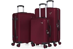 CABIN GO 5513 - Set di 3 valigie - bagaglio a mano da 55 cm, valigia media da 65 cm, valigia grande da 76 cm, in ABS rigido