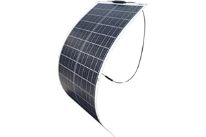 YINGGUANG 100W 12V Flexible Monocrystalline Solar Panel with High efficiency Ultra thin Light weight Waterproof for Motorhome,Roofs,Caravan,Boats and Uneven Surfaces (1)