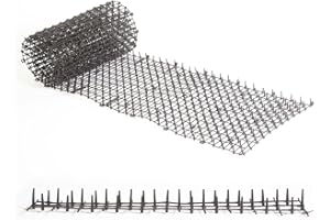 EASYLIFE LIFESTYLE SOLUTIONS Easylife Stayaway Spike Animal Repellent Mat, Humane Fox and Cat Deterrent for Garden, Flowerbeds & Pots, Weatherproof, Cut-to-Size Cat Scarer with 2cm Prickles, L200xW30xH2cm - Fully Guaranteed