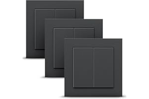 GIRA + Senic Interruptor Inteligente Friends of Hue | Interruptor Inalámbrico con Regulador de Luz para Bombillas Inteligentes Philips Hue | Sin Batería y Sin Carga | 3 Interruptores Antracita