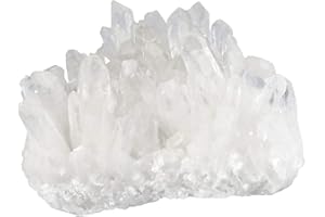 mookaitedecor Cristal de Roche Pierres et Cristaux Naturelle,Pierre Brute Décorative pour Mineraux Collection Druse Cristal Decoratif