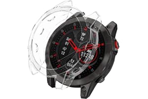 KeeFos Etui TPU kompatybilne z Garmin Epix Gen 2, amortyzujące uderzenia, silikonowe etui ochronne, ultracienkie, elastyczne, odporne na zarysowania etui do Garmin Epix Gen 2 (przezroczyste)