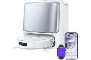 Narwal Flow Aspirateur Robot Laveur avec Station, 22 000 Pa, DualFlow Anti-Enchevêtrement Poil Animaux, Systeme de Lavage FlowWash, Eau Chaude 45-80°C, Nettoyage et séchage Auto de la serpilliere