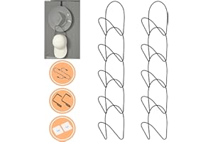 Hikinlichi Hat Organiser Holder Closet Hanging Baseball Cap Display Storage Rack for Scarves Handbags Towels Clothes Ties with Hooks for Hanging 10 Pieces Black