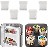 EYNEL Refrigerator In-Lid Shelf Organizer, Bathroom Cosmetic Organizer Container Multi-Purpose Mini Box Set (5, Transparent)