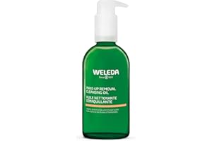 WELEDA - Olio detergente struccante, rimuove delicatamente il make-up anche waterproof senza seccare la pelle, ideale per le pelli sensibili, lascia la pelle vellutata senza ungere- 1x150 ml