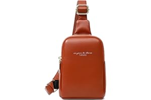 FANDARE Women Sling Bag Leather Shoulder Crossbody Backpack Girl Waterproof Chest Bag Lady Shoulder Bag Sport Gym Outdoor Daypacks