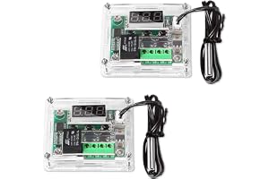 Greluma 2 st temperaturkontrollmodul med hölje,XH W1209 display digital termostatmodul med vattentät NTC-sond-50~110℃ elektro