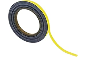 Beaverswood Magnetic Tape Self Adhesive Color Yellow, Highly Visible, 10mm x 10M, Magnet Roll Strips, Strong Backing Power