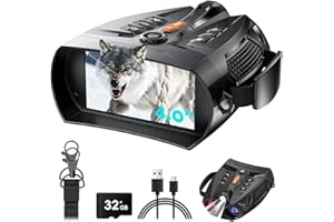 Binocolo professionale per visione notturna SKYBASIC con HD 1080P, zoom digitale 10x, portata infrarossa 800 m, videoregistratore e batteria ricaricabile da 5000 mAh