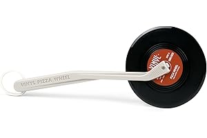 TRIXES Rotella Taglia Pizza - a Forma di Disco in Vinile - Stile Vintage - Utensile da Cucina