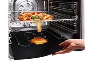 CHEFZOCO Alfombrilla Protector Para Horno, Tapete antiadherente para horno, Protector de horno, Lámina protectora para horno, Soporta hasta 260 °C, Medida 40x33 cm recortable, Fibra de vidrio