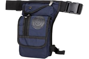 Xieben Nylon Drop Leg Bag for Men Women Motorcycle Bike Hip Bum Belt Waist Fanny Pack Travel Outdoor Camping Tactical Hiking Cycling Crossbody Shoulder Pouch Navy