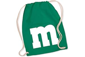 ‎SHIRT-PANDA Shirt-Panda Turnbeutel M&M Karneval Fasching Gruppen-Kostüm Baumwoll-Beutel Rucksack Tasche