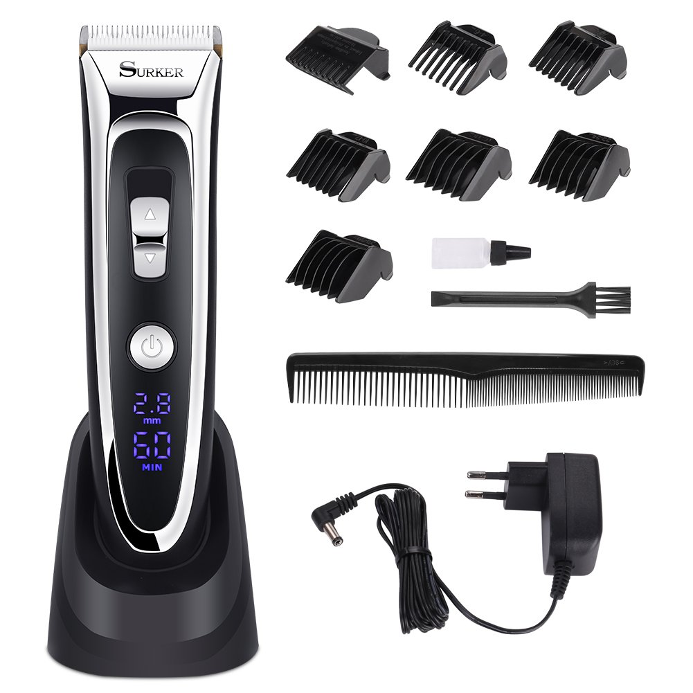 Maquina-Cortapelo-Cortapelos-Electrnico-Pantalla-LED-Cuchilla-de-Titanio-y-Cermica-7-Peines-Batera-Recargable-para-Hombre-de-YOHOOLYO