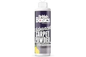 BritishBasics Carpet Powder Refresher | Removes Stains and Odours | Powerful Fabric Cleaner that Eliminates Smells | Lemon Scent 600g, White