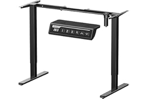 ErGear Estructura de escritorio ajustable memoria de altura en 4 posiciones,con patas ajustables y una base ergonómica para escritorio de pie