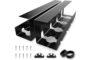 ENONCI Biurko z kanałem kablowym do porządku w miejscu pracy, bez konieczności wiercenia, zarządzanie kablami, zarządzanie kablami dzięki kieszeni na kable (2 sztuki)