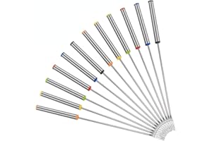 Deer Platz 12 Pezzi Forchette per Fonduta, Forchetta Fonduta in Acciaio Inox, con Manico in Acciaio Inox, per Fonduta, Utensili per la Tavola(24 cm)