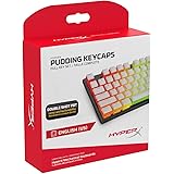 HyperX Pudding Keycaps - Full Key Set - PBT - White - English (US) Layout - 104 Key, Backlit, OEM Profile