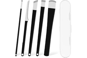 SUNNIFLY Kit Pedicure Professionale, Set Strumenti per Calli e Unghie con Bisturi, Credo e Raschietto, Attrezzi per Pedicure Domestico e Professionale, Con Custodia Portatile