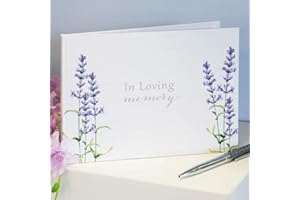 Widdop and Co Thoughts of You Lavender Condolence Book