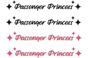 JTKREW 4 pcs Mignon Drôle Rétroviseur Autocollant Autocollant Rétroviseur Voiture, Autocollant Princesse Passager pour Fenêtre de Voiture Accessoires de Voiture pour Femme Décoration de Voiture