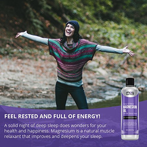 MagnesiumÖl Sleep and Relax – Natürliches Schlafhilfe- und Stressabbau-Öl. Hilft bei Schlaflosigkeit, Migräne,, Angstlinderung, Entspannung. Natürliches Muskelrelaxans. Besser schlafen und ausgeruht und voller Energie aufwachen! - 4