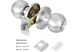 Faankiton Jeu de Boutons de Porte, Boutons de Passage, Ensemble de Boutons de Porte Intérieure, Ensemble de Boutons de Politique de Confidentialité, Poignée de porte intérieure ronde (Intimité, Sans