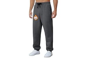 Voqeen Pantalon Chandal Hombre Jogger Deportivos Invierno con Bolsillos de Cremallera Termico Pantalones Forro Polar Cintura Elástica y Cordón Ajustable