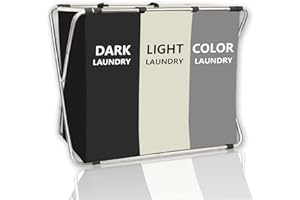 BRIGHTSHOW Grand panier à linge pliable 180 L à 3 sections pour l'organisation de la buanderie, 71 x 53 x 38 cm, panier à linge sale pour chambre à coucher, organisateur de couvertures (3 sections, noir)
