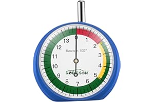 GODESON Medidor Profundidad Neumaticos,Dial Tyre Tread Depth Gaug en INCH, profesional para motocicleta, coche, camión y autobús.