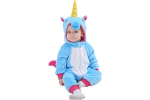 Doladola Pagliaccetto Onesies Unicorn per Animali in Flanella per Neonato