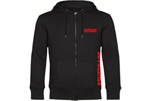 VIMAVERTRIEB® Kapuzen Sweatshirt Jacke Stuttgart - Brust & Seite - Shirt Pulli Fußball Fanartikel Fanshop