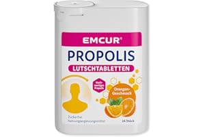 ‎EMCUR Emcur® Propolis Lutschtabletten | gluten- und zuckerfrei | Orangengeschmack | Immunsystem | für gesunde Darmflora | 24 Stück